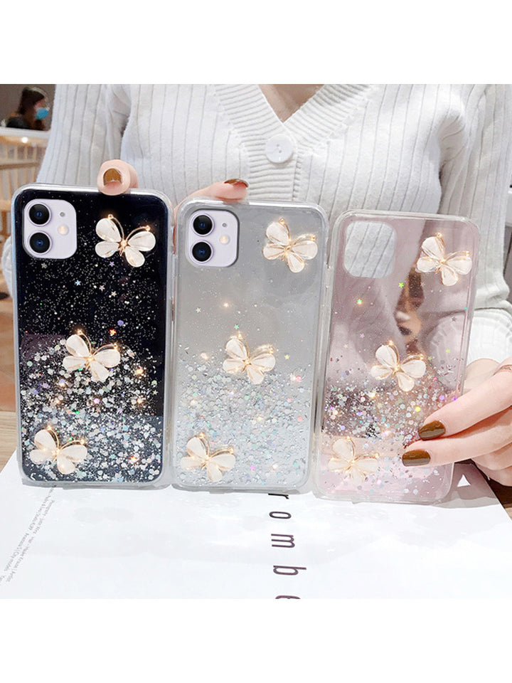 Compatibil cu Apple, compatibil cu Apple, Ins Wind Glitter Fluture Potrivit pentru carcasă pentru iPhone