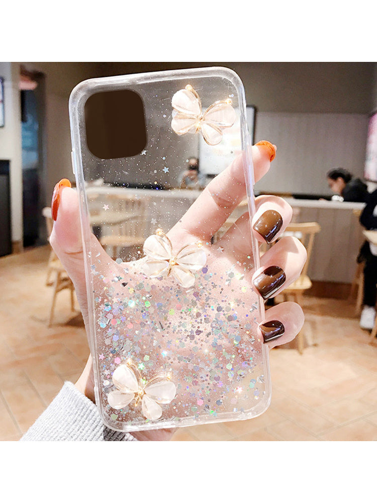 Compatible with Apple, Compatible with Apple , Ins Wind Glitter Butterfly Suitable For Iphone Case