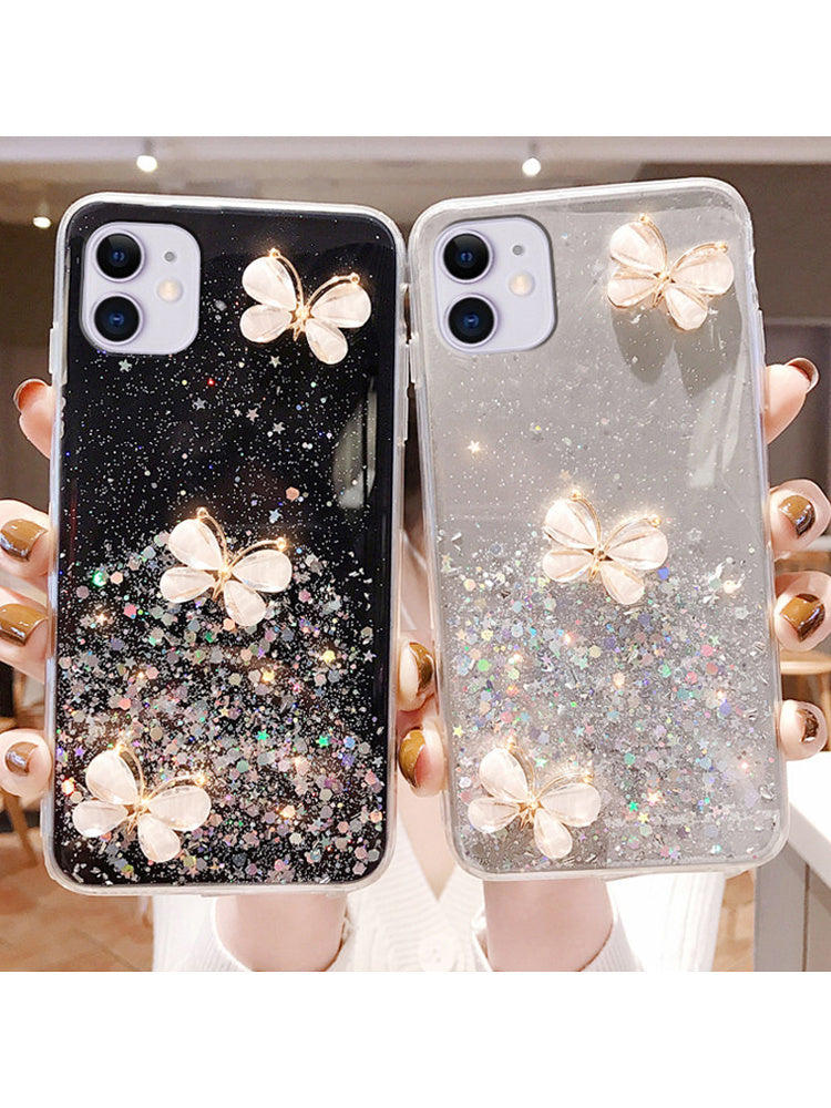 Compatible with Apple, Compatible with Apple , Ins Wind Glitter Butterfly Suitable For Iphone Case