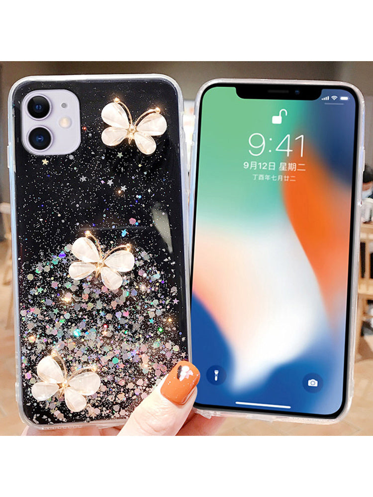 Compatibil cu Apple, compatibil cu Apple, Ins Wind Glitter Fluture Potrivit pentru carcasă pentru iPhone