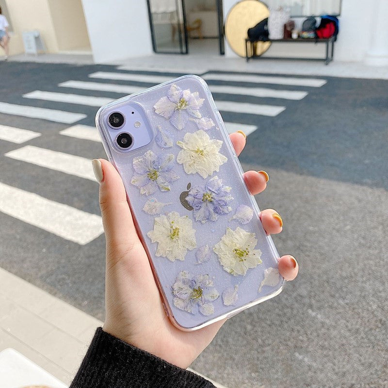 Hyuna Handmade Flowers Real Flori pentru Oppono5Pro Telefon Mobile Case 4SE Soft Reno2z, 3Pro Transparent Ace2 Femeie