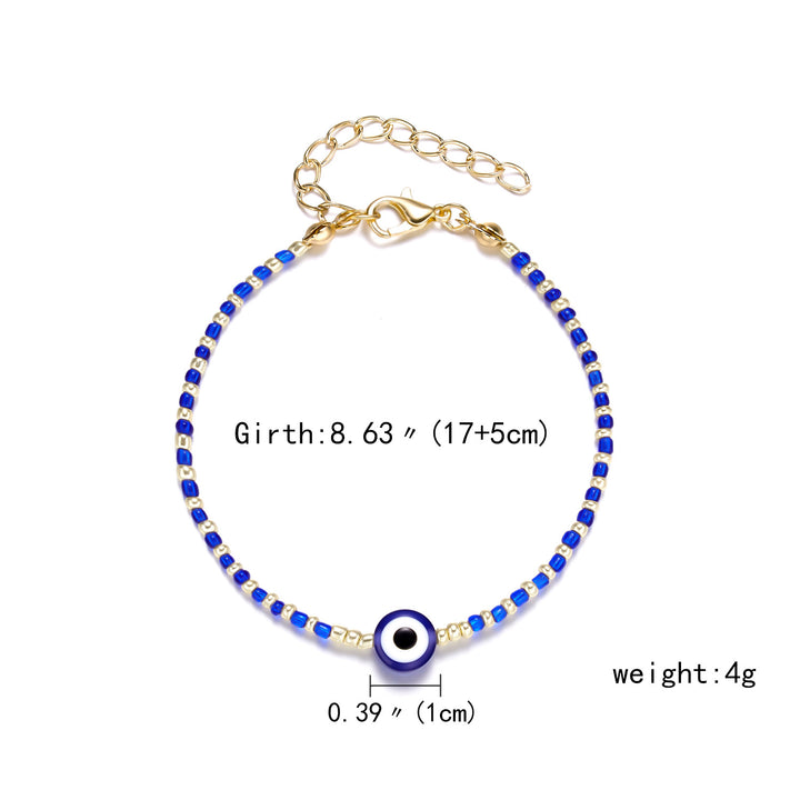 Brățară de corașă cu coadă neagră lucrată manual Brățări de farmec de ochi răi femei Blue Eyes Beads vă aduc Lucky pașnic reglabil Brățară