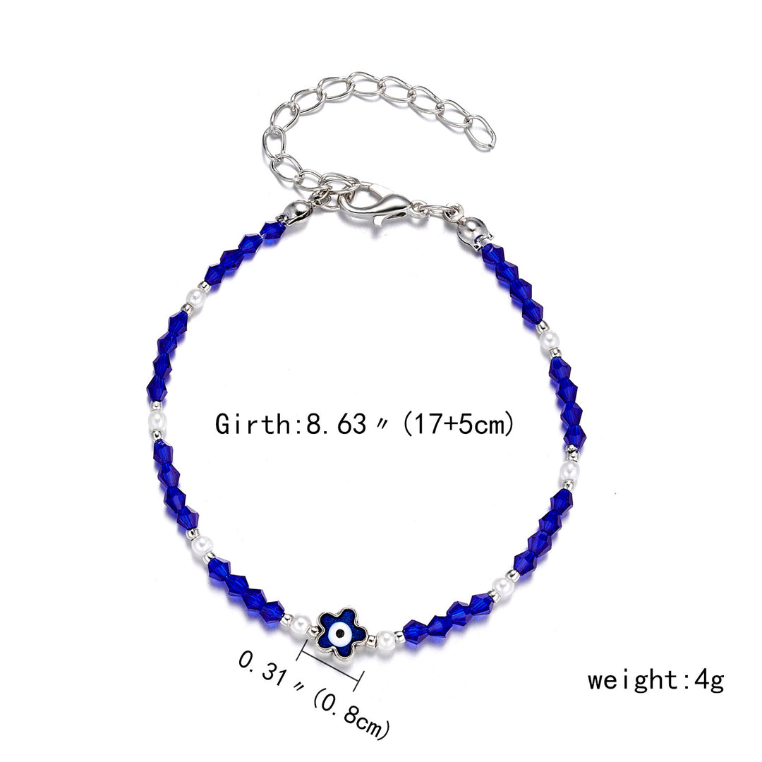 Brățară de corașă cu coadă neagră lucrată manual Brățări de farmec de ochi răi femei Blue Eyes Beads vă aduc Lucky pașnic reglabil Brățară