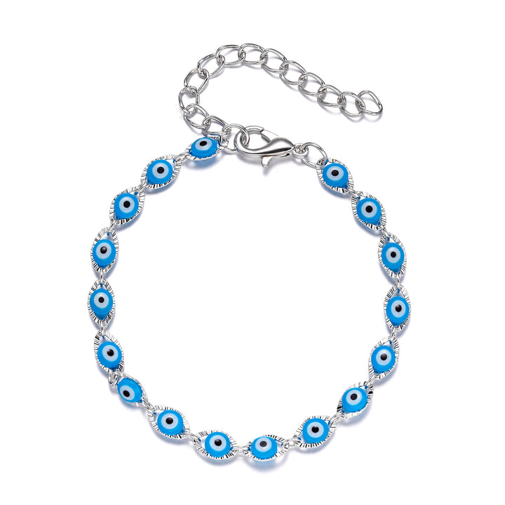 Brățară de corașă cu coadă neagră lucrată manual Brățări de farmec de ochi răi femei Blue Eyes Beads vă aduc Lucky pașnic reglabil Brățară