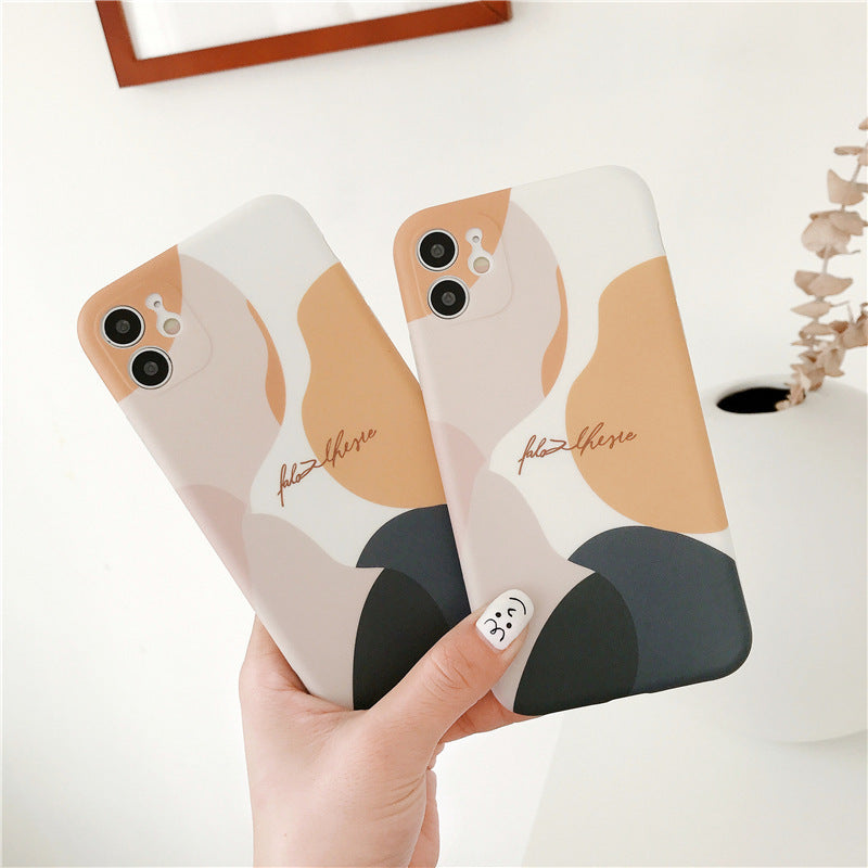 Creative Color Matching Frosted Mobile Phone Case