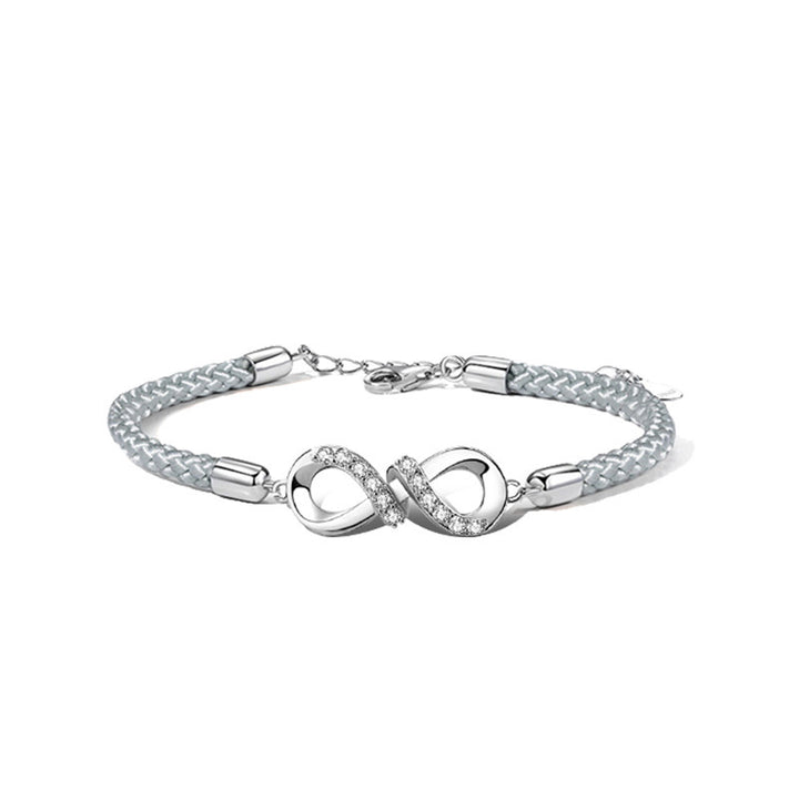 925 Sterling Silver Mobius Couple Bracelet