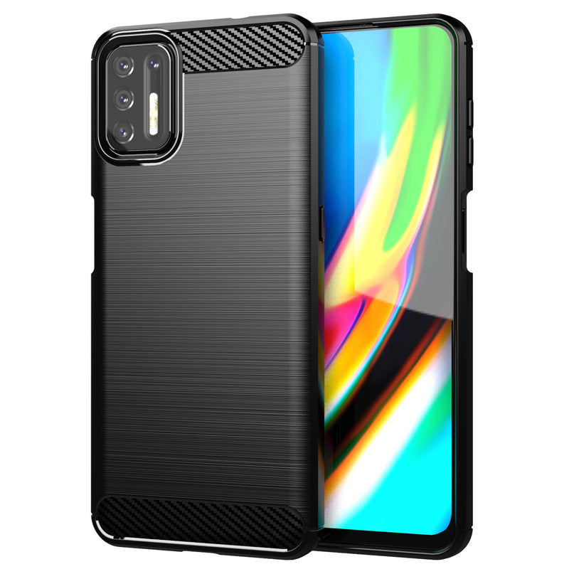 Potrivit pentru Telefon mobil Moto G9plus, e7plus silicon telefon mobil carcasă g9play periat anti-cădere all-inclusive shell soft