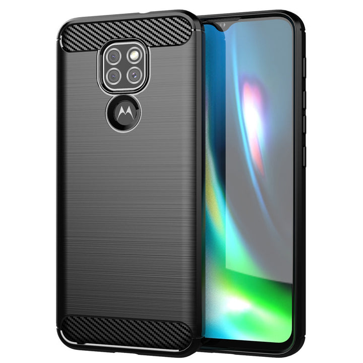 Potrivit pentru Telefon mobil Moto G9plus, e7plus silicon telefon mobil carcasă g9play periat anti-cădere all-inclusive shell soft