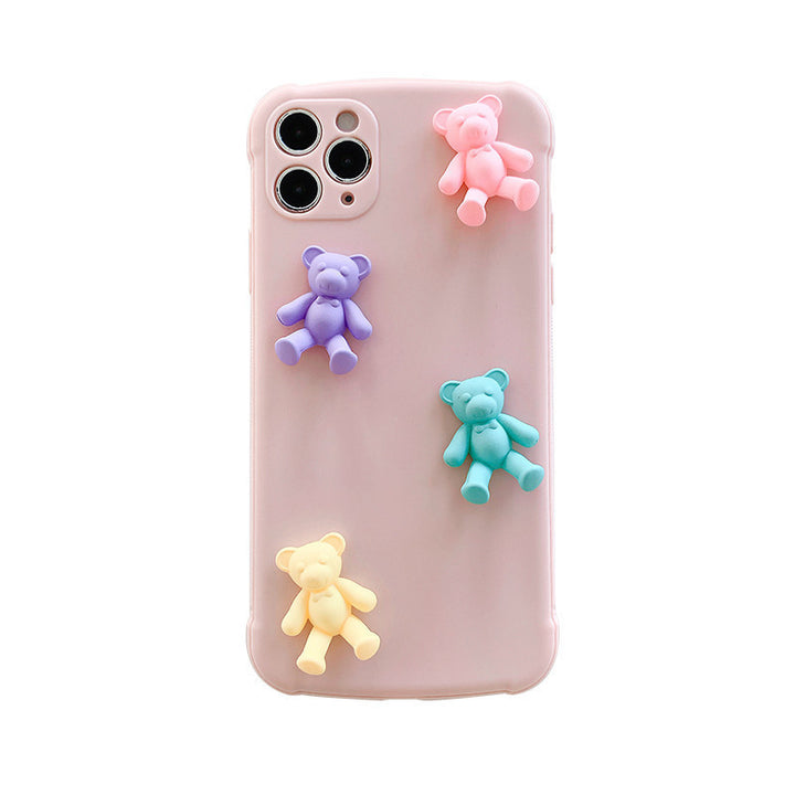 Compatible with Apple , Fashion Cute Cartoon Bear Tpu Phone Case