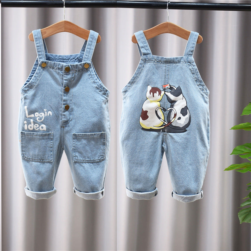 Children's Pants, Baby Children's Overalls, Jeans, Children's Clothing, Children's Pants, Boys And Girls' Cotton Trousers Cover