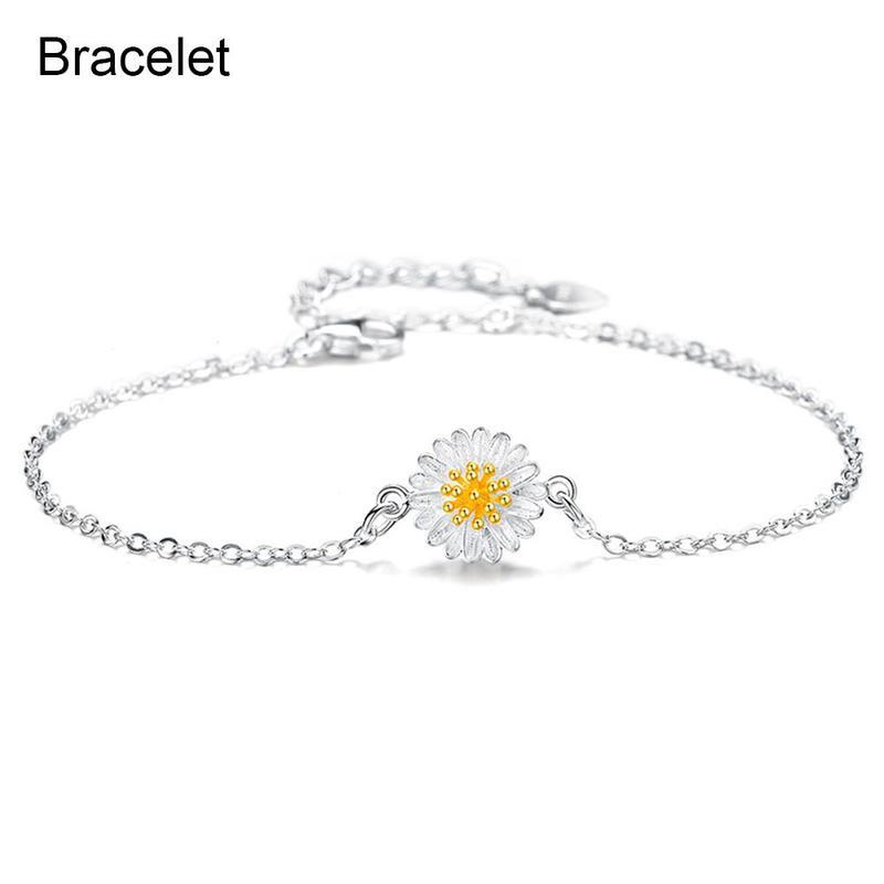 Imitation Silver Bracelet Classic Chrysanthemum and Daisy Bracelet