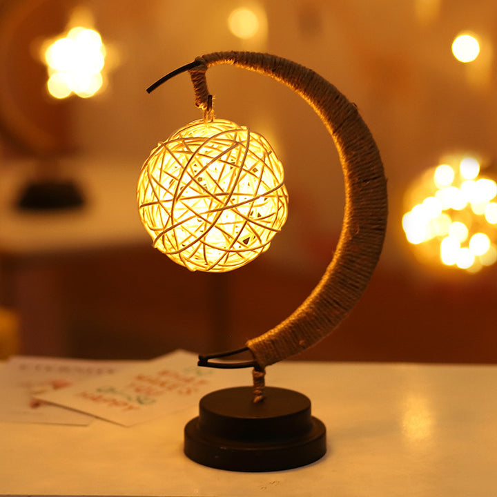 Led Moon Light Wrought Iron Ornament Light Star Shape Copper Wire Light Decorative Light USB Battery