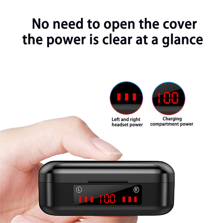 Căști cu cască bluetooth wireless bluetooth Mini binaiural transversală TWS Afișare 5.0