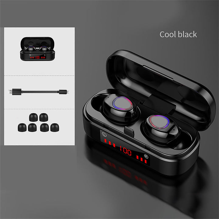 Căști cu cască bluetooth wireless bluetooth Mini binaiural transversală TWS Afișare 5.0