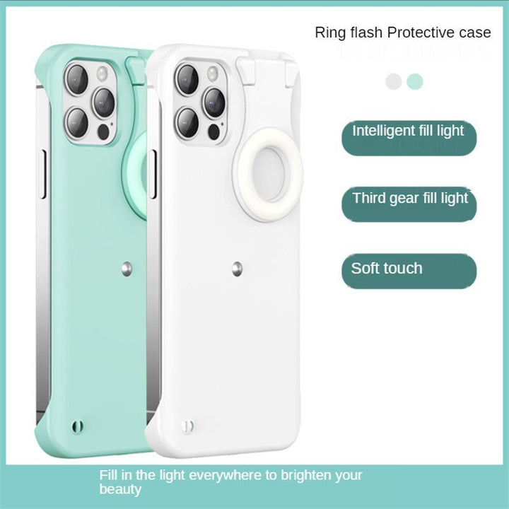 Compatible With Fill Light Selfie Beauty Ring Phone Case Stable Shell Perfect Glow Cover Taking Photo