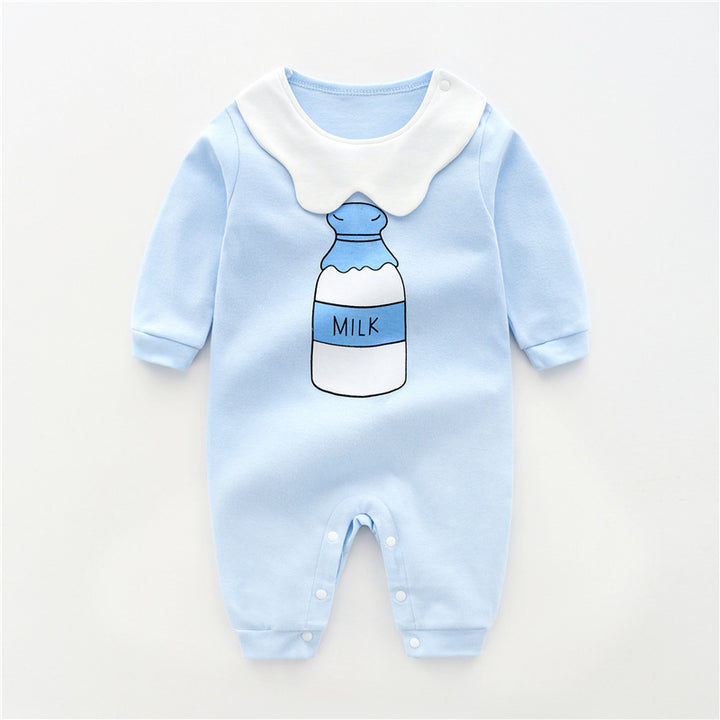 Baby Jumpsuit Spring And Autumn Cotton Baby Romper Romper Long-Sleeved Thin Spring Baby Clothes Bag Fart Clothes Spring Clothes