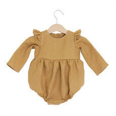 Newborn Baby Girl Rompers for 0-24M Long Sleeve Romper Jumpsuits  One-piece Fashion Organic Cotton