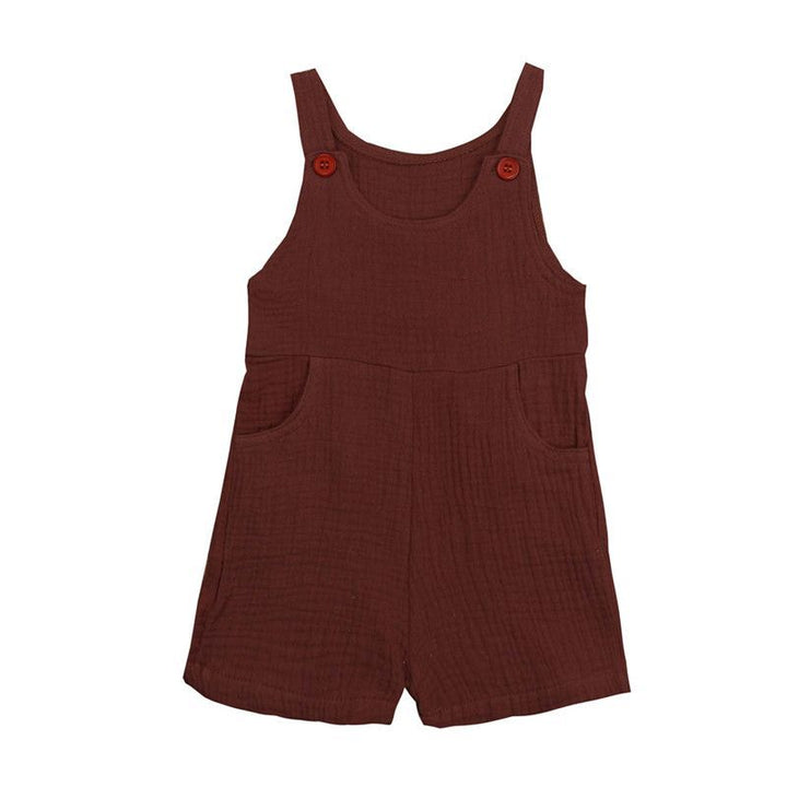 Nou Summer Toddler salopete pentru copii Pantaloni de susținător pentru bebeluși Solid Baby