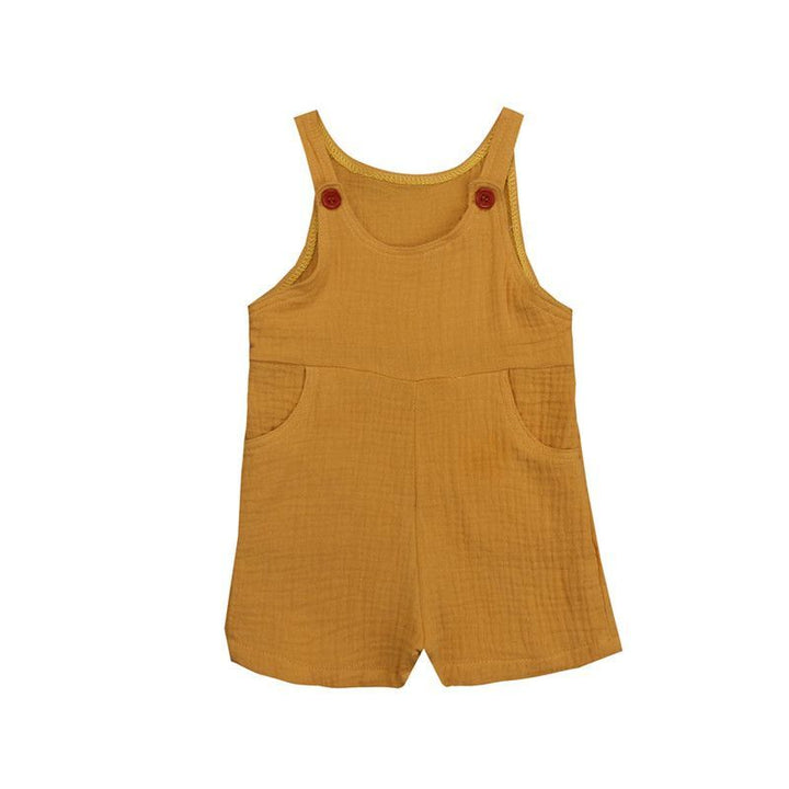 Nou Summer Toddler salopete pentru copii Pantaloni de susținător pentru bebeluși Solid Baby