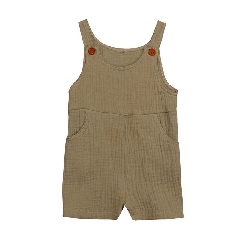 Nou Summer Toddler salopete pentru copii Pantaloni de susținător pentru bebeluși Solid Baby