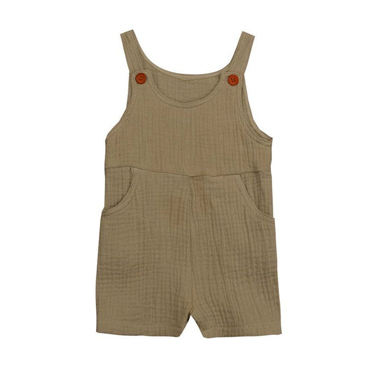 Nou Summer Toddler salopete pentru copii Pantaloni de susținător pentru bebeluși Solid Baby