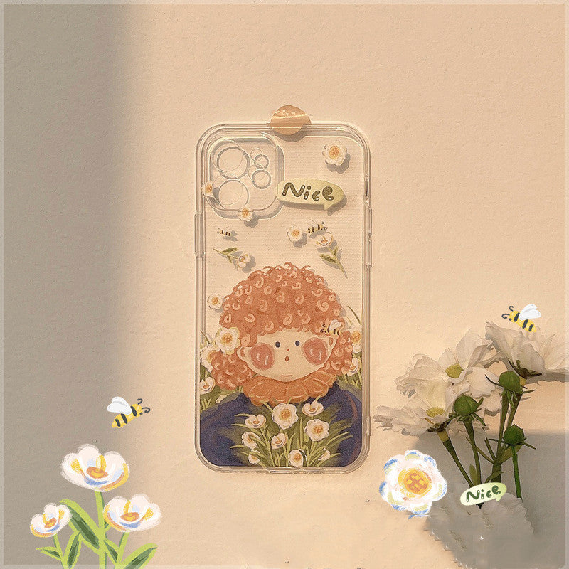 Compatible with Apple , Oil Painting Mobile Phone Case All Inclusive