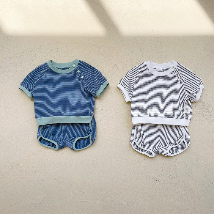 Baby Striped Shorts Set Toddler Baby Two-piece Set