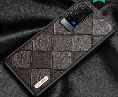 Potrivit pentru Vivox60 Telefon mobil Carcasă nouă de lux X60pro Ten High-end Anti-Drop X60Pro High-end Business X50 Handmade X50Pro All-Incluziv din piele de vacă Bărbați și femei pentru telefon mobil H Protective h h