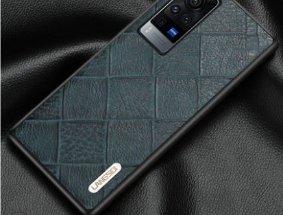 Potrivit pentru Vivox60 Telefon mobil Carcasă nouă de lux X60pro Ten High-end Anti-Drop X60Pro High-end Business X50 Handmade X50Pro All-Incluziv din piele de vacă Bărbați și femei pentru telefon mobil H Protective h h