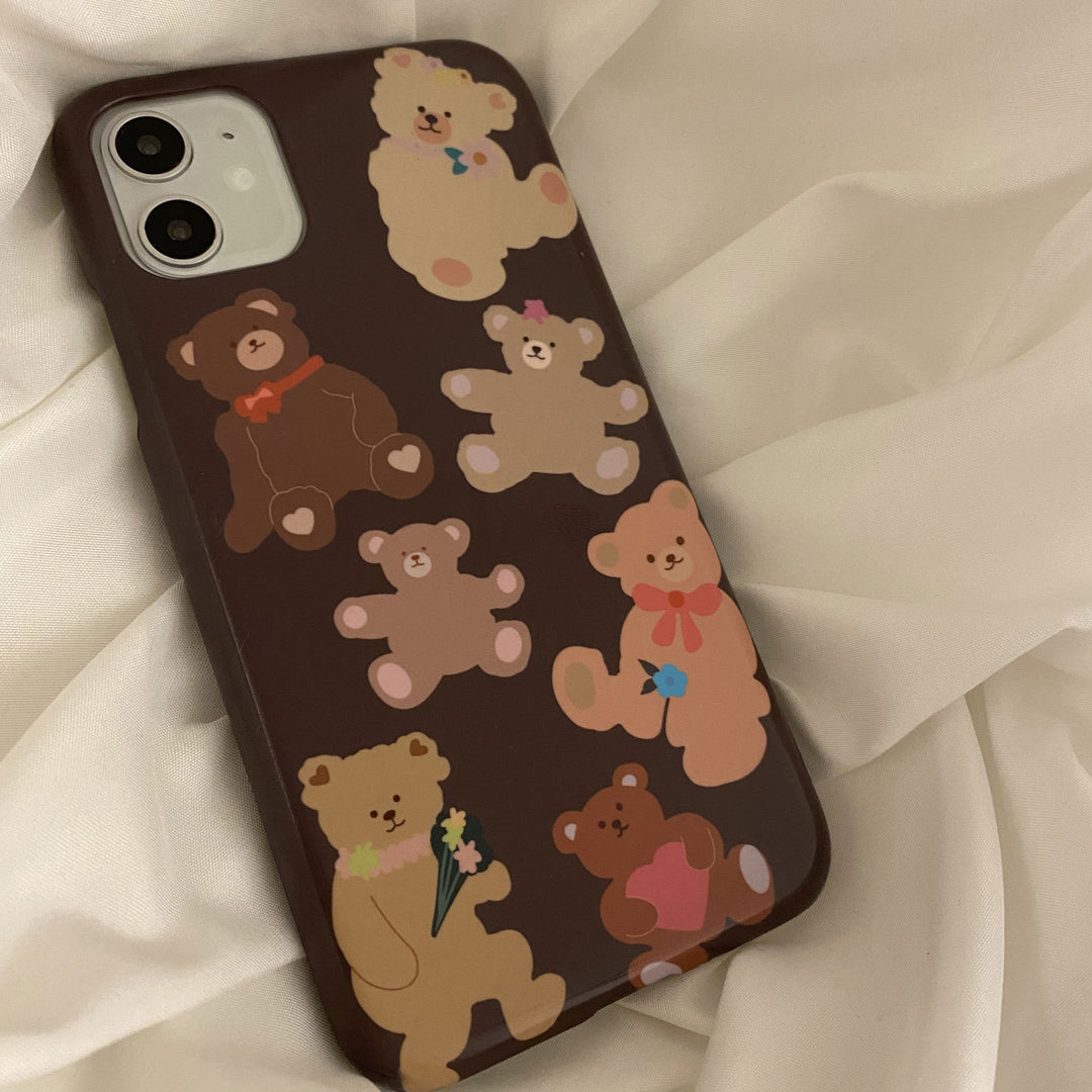 Original Custom Korean Style Retro Bear Phone Case