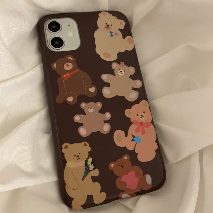 Original Custom Korean Style Retro Bear Phone Case