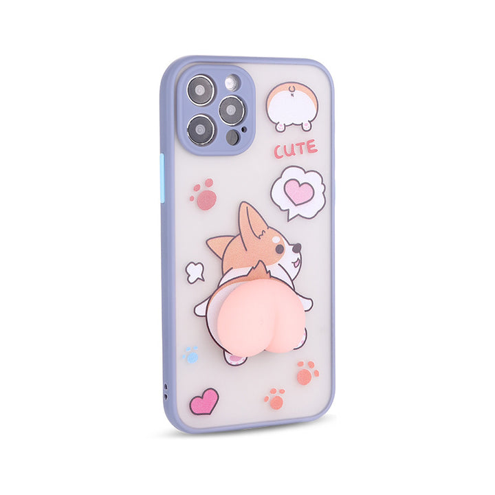 Compatible with Apple , Skin Feel Cartoon Pinch Decompression Mobile Phone Case