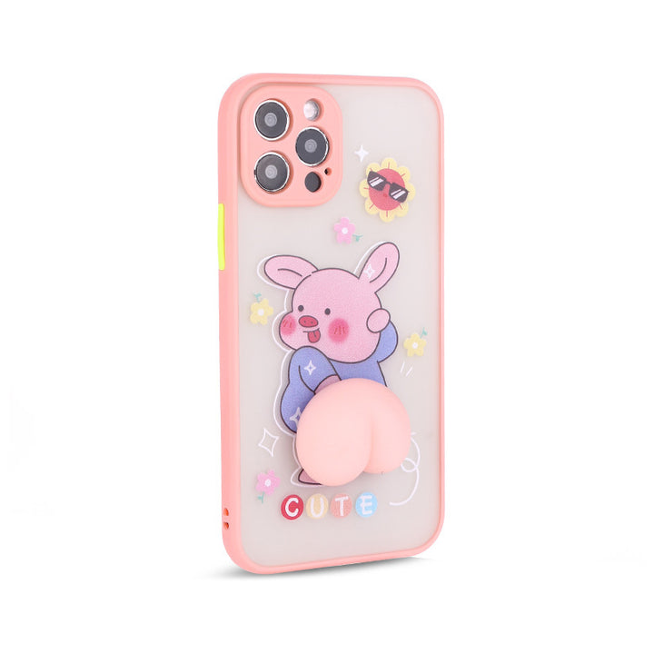 Compatible with Apple , Skin Feel Cartoon Pinch Decompression Mobile Phone Case