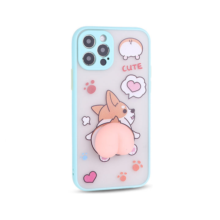 Compatible with Apple , Skin Feel Cartoon Pinch Decompression Mobile Phone Case