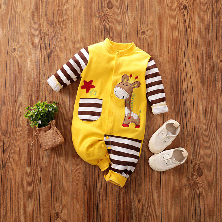 Baby Romper Romper Newborn Long-sleeved Romper Spring And Autumn Summer Cotton Baby Clothes