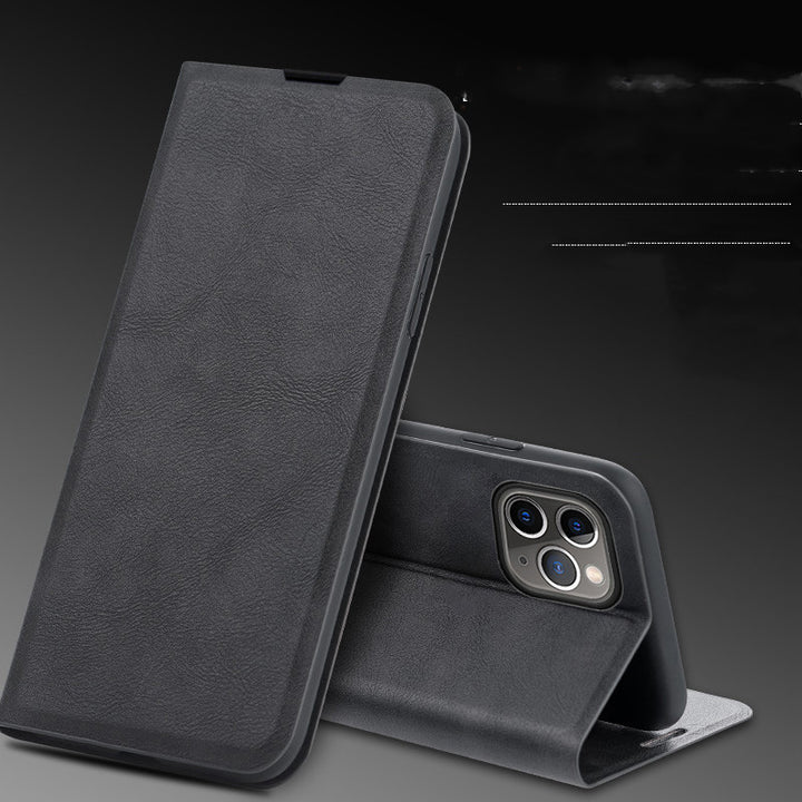 Suitable For Mobile Phone Case Apple 12 Anti-drop Protective Leather Case Flip Type 12pro Male