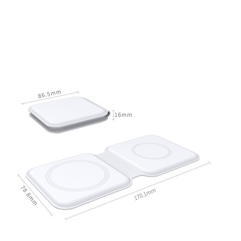 2 în 1 încărcător wireless magnetic 15W Dock de încărcare Wireless Qi Charger rapid