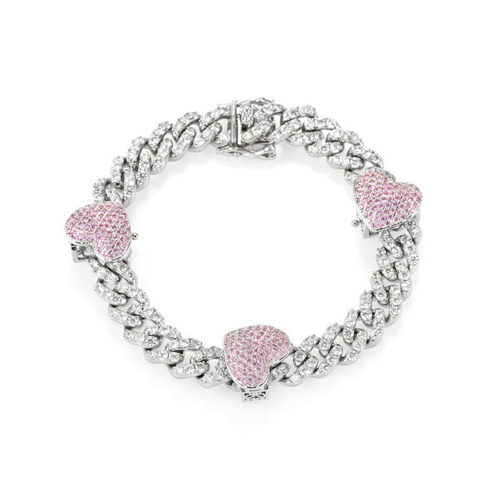 New Product Heart-shaped Zircon Plated All-match Anklet For Lady