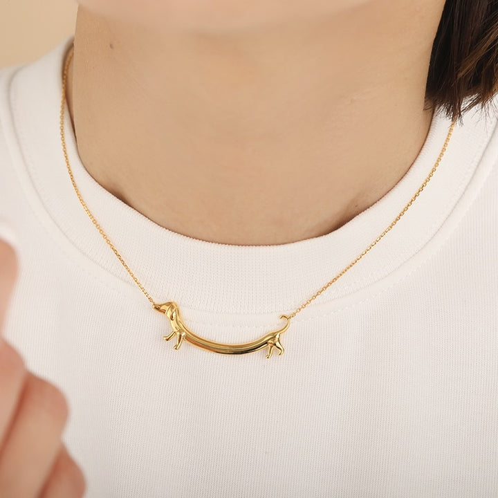 Women's Fashion Creative Niche Sausage Dog Cute Necklace