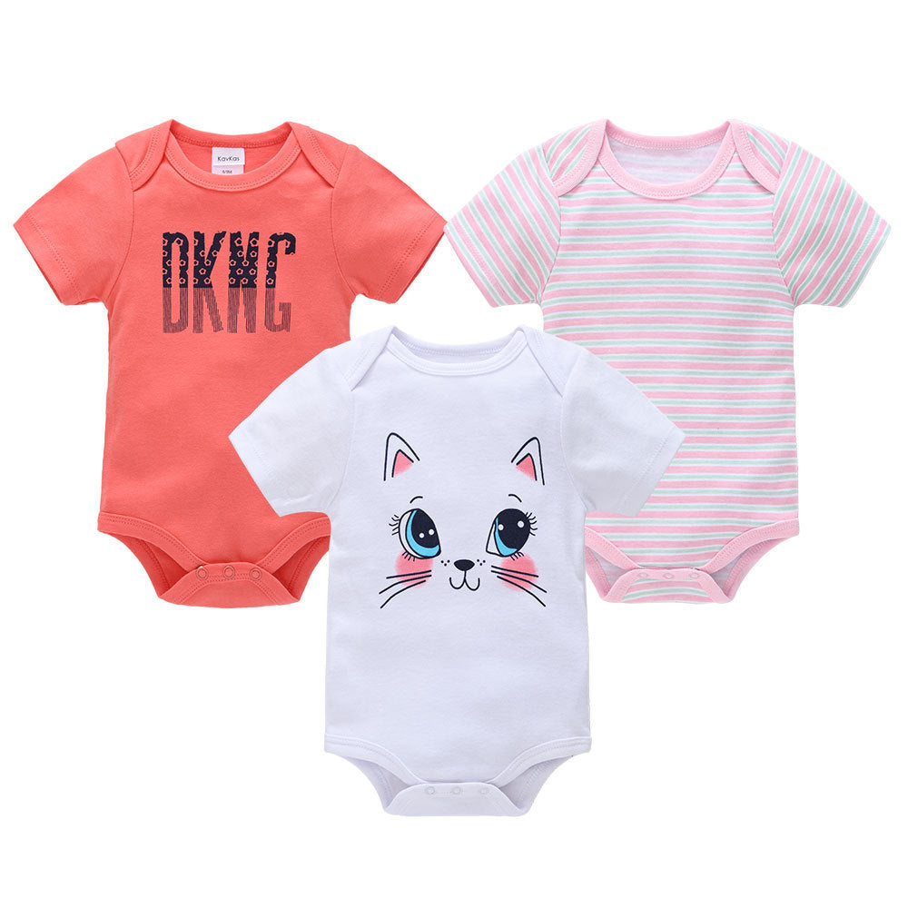 New short sleeve baby clothes