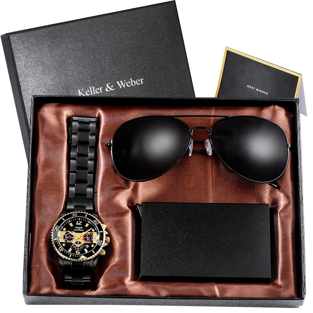 Quartz Watch Sunglasses Suit Men