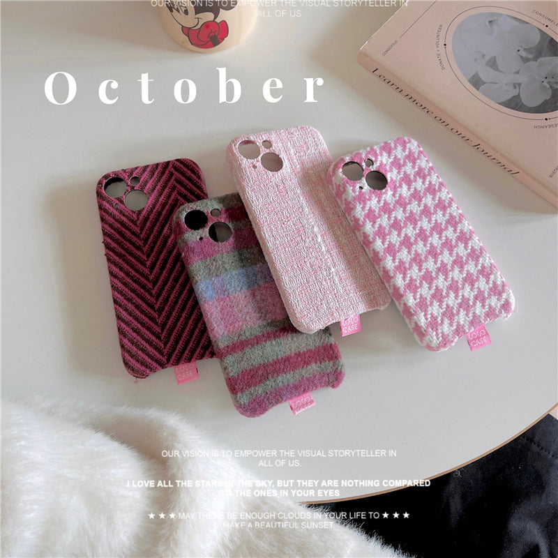 Ins Houndstooth Girl Phone Case Drop-resistant