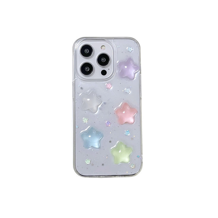 Three-dimensional Little Star Luminous Silicone Phone Case