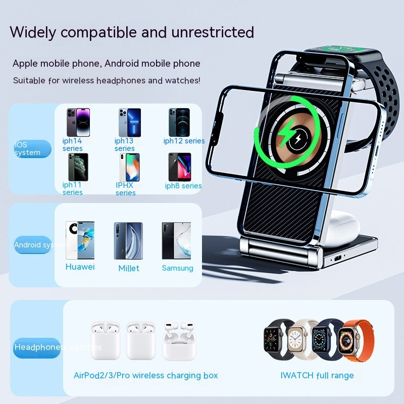 Multifunctional Folding Magnetic Wireless Charging Four-in-one