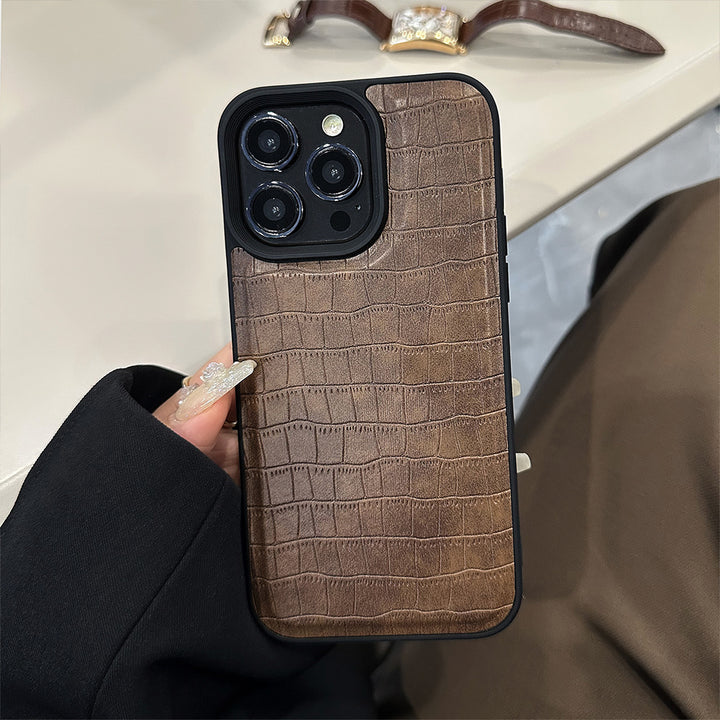 Leather Pattern Phone Case Retro Advanced