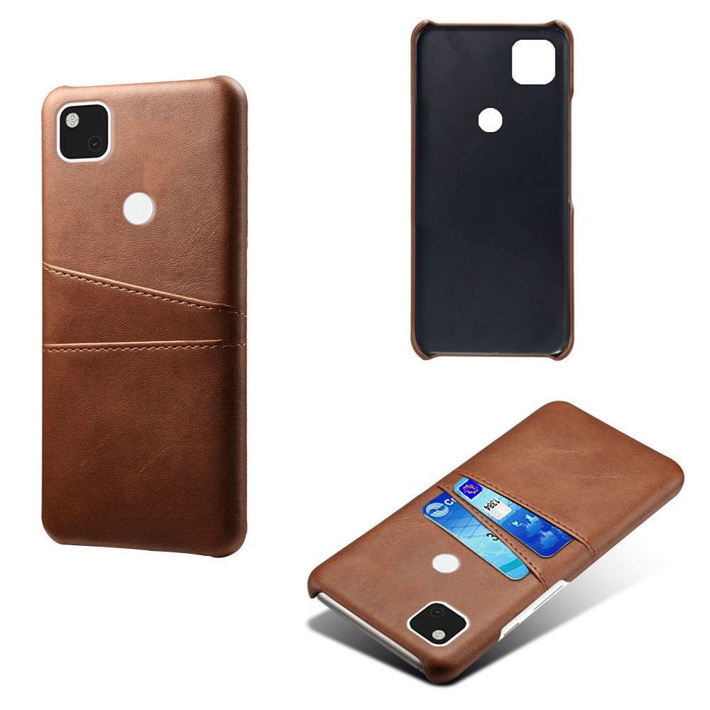 Applicable To Pixel4a Phone Case Pixel 4A Mobile Phone Double Card Protection Leather Case