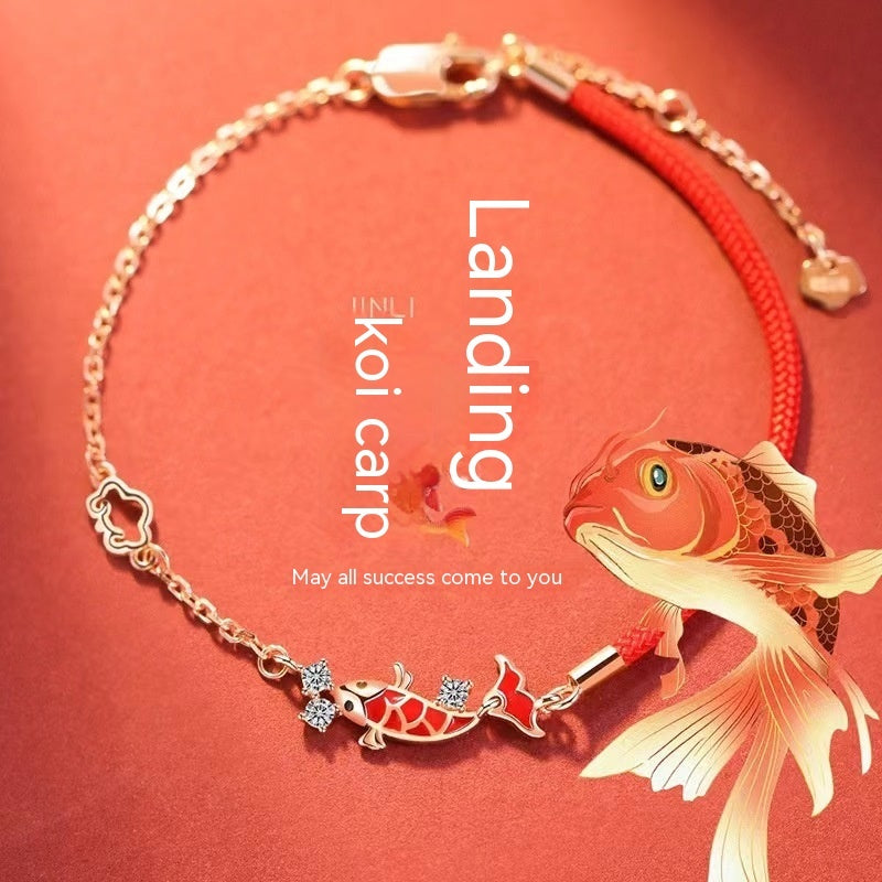 Koi Brățară Sterling Sterling Silver 925 Accesorii de nișă Red Rope