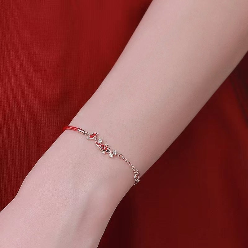 Koi Brățară Sterling Sterling Silver 925 Accesorii de nișă Red Rope