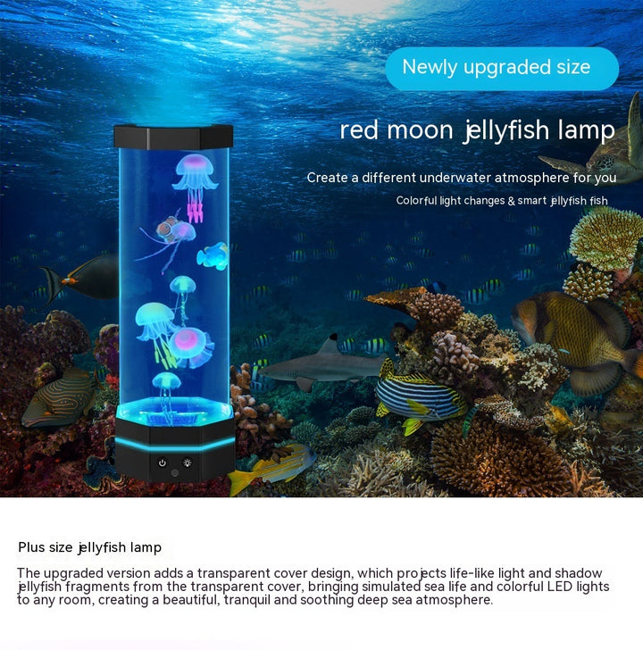 Lampa de lavă cu meduze 17 culori care schimbă 15inch Lampa de meduze cu telecomandă controlul USB plug-in Bubble Fish Lampa pentru copii Lumina de noapte creativă Proiector Lăvă de casă decor pentru casă