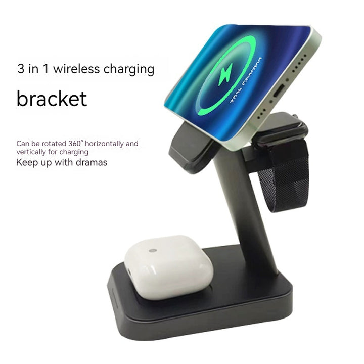 Telefon mobil Vertical Wireless Charger Watch Wireless Încărcător mobil Telefon mobil Wireless Three-in-One Barger